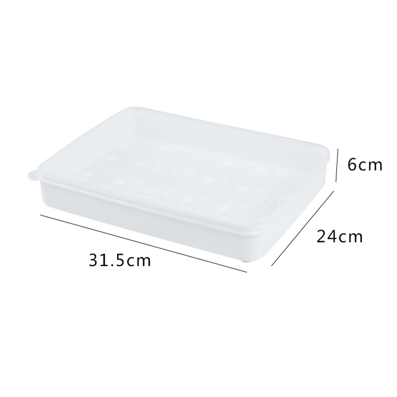 JORDAN&JUDY Lot de 2 boîtes de rangement pour œufs rectangulaire transparente avec 24 emplacements