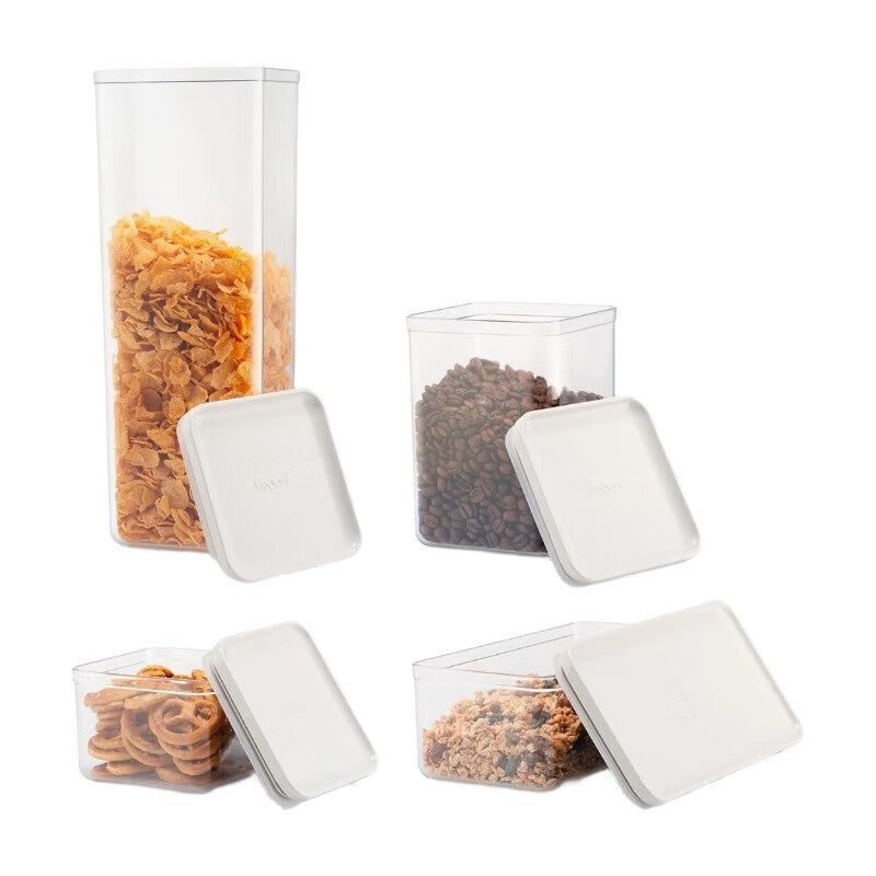 Bodum Canteen Lot 12 pots de rangement à couvercle blanc