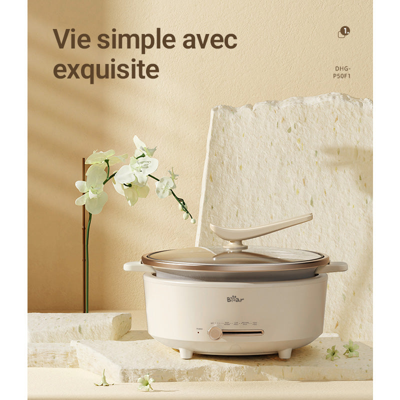 Bear DHG-P50F1 - Marmite électrique multifonction - 5 L