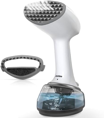 Rolipo défroisseur vapeur portatif pour vêtements 1200W, grand réservoir d'eau de 360ml, élimination rapide des plis, portable, adapté à la maison/au bureau/en voyage, blanc