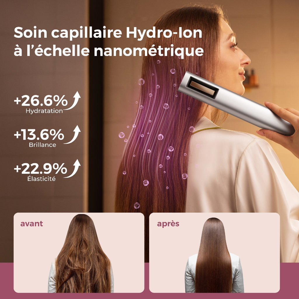 Lecomely Sèche-cheveux haute vitesse hydro-ionique, soin capillaire renforcé pendant séchage rapide, tout-en-un pour coiffage qualité salon, compact et adapté aux voyages