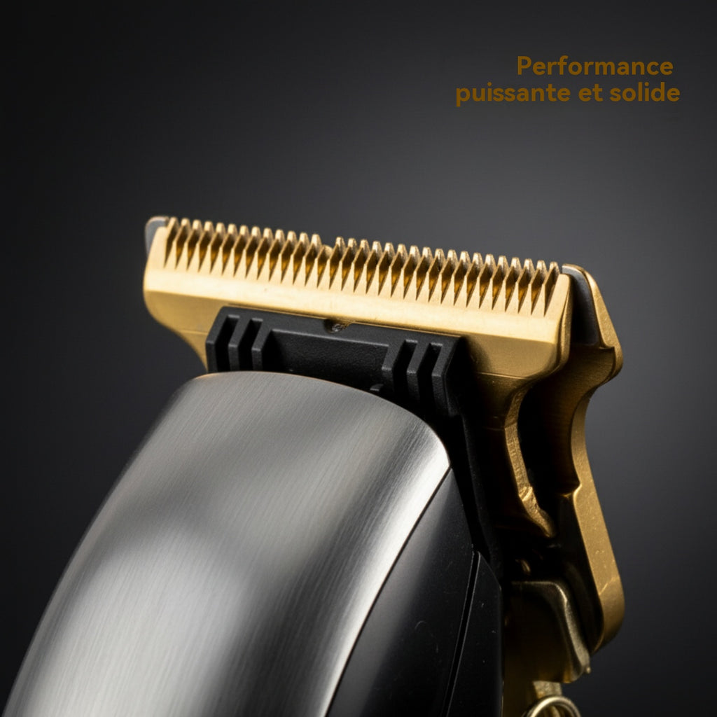 RAF Tondeuse professionnelle pour hommes, technologie T Blade, appareil sans fil, moteur 7200 tr/min, kit coiffage de barbier