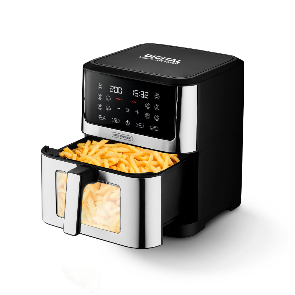 KITCHENCOOK AIRMED WXL Friteuse sans huile 8 L, 10 programmes préréglés, avec hublot de visualisation