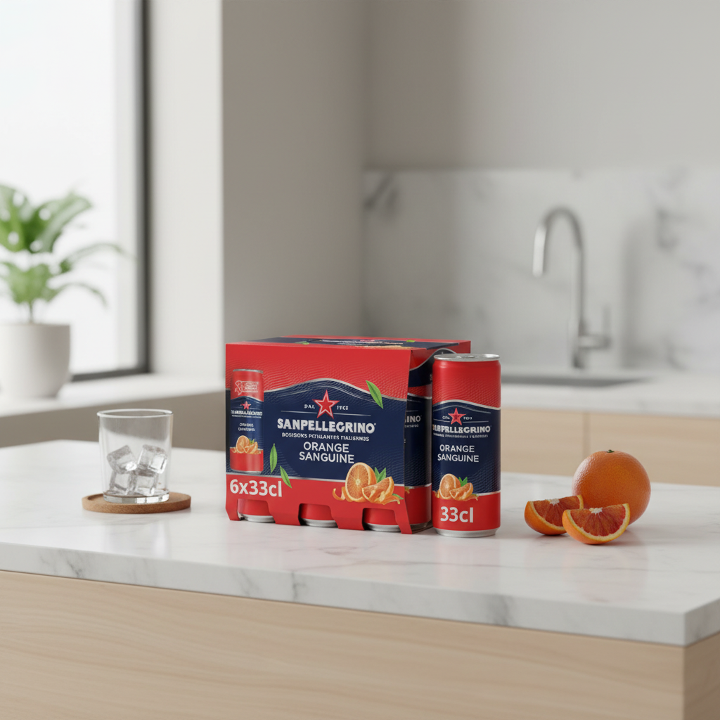 SAN PELLEGRINO Boisson pétillante à l'orange sanguine - 6 x 330 ml