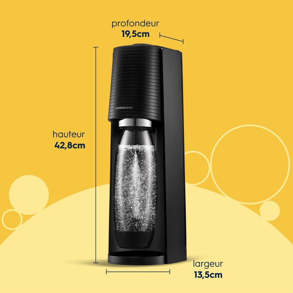 SodaStream Terra, machine à eau pétillante et à soda, noire