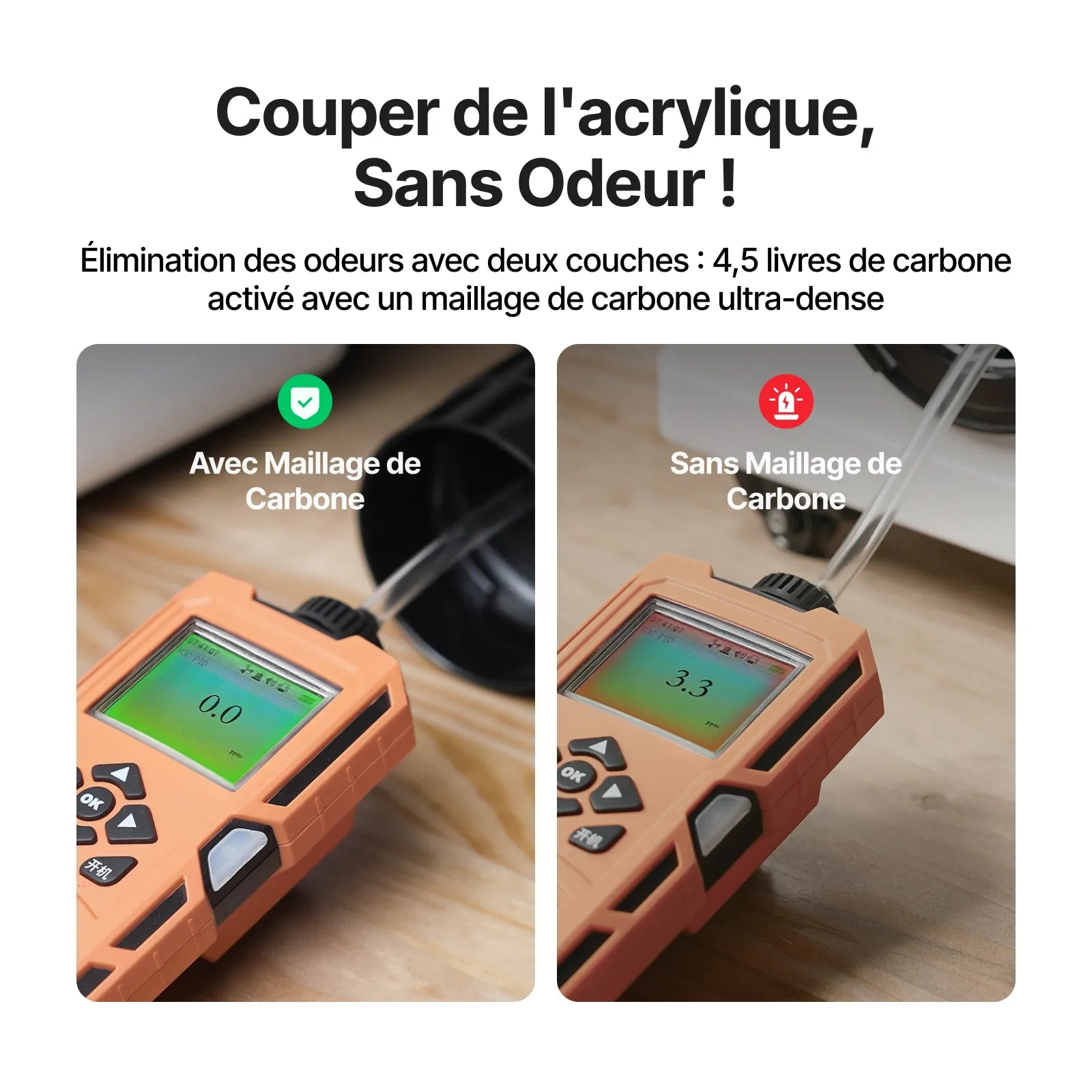 Purificateur de Fumée xTool SafetyPro AP2 pour Graveur Laser, Système SuperCyclone à Filtration 6 Couches contre la Poussière et les Odeurs