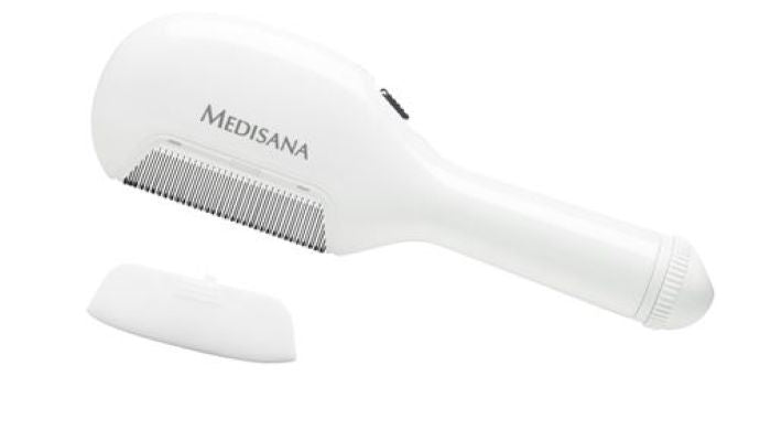 Medisana LC 860 - Peigne électrique anti-poux, contre les poux et les lentes, convient aux chiens et aux chats, blanc