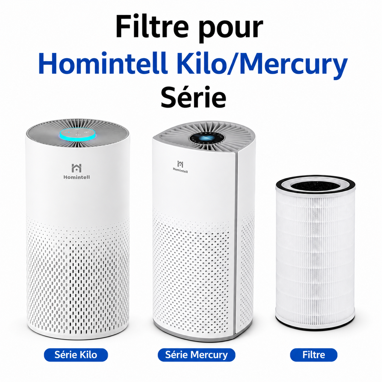 Homintell Accessoires pour Purificateur d'Air Kilo/Mercury Filtre HEPA