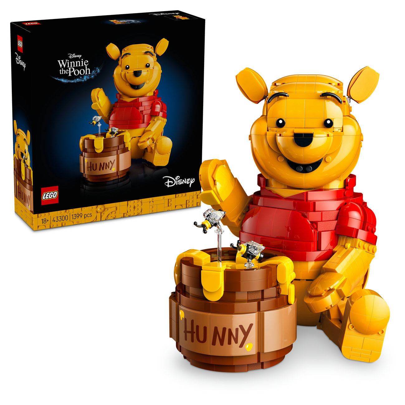 LEGO Disney Winnie l'Ourson Figurine à Construire & Pot de Miel 43300 Set de Présentation pour Adultes (1 399 Pièces)