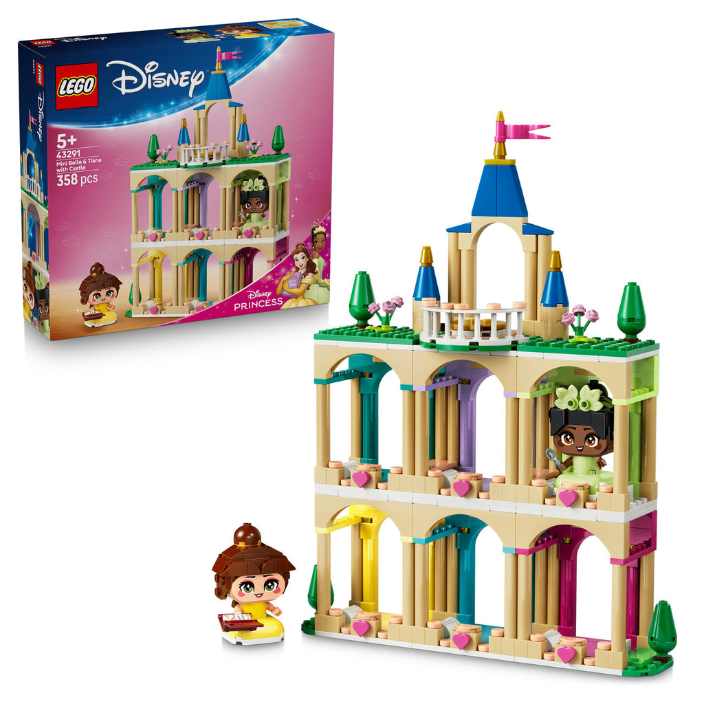 LEGO Disney Princess 43291 Mini Belle & Tiana avec Set de Construction du Château