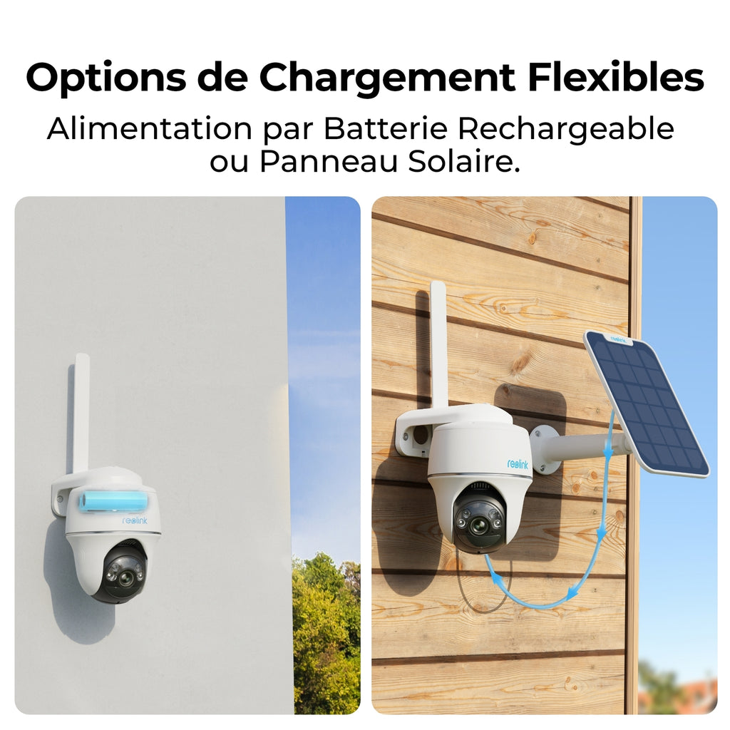 REOLINK G430 – Caméra de surveillance 4MP Pan-Tilt 4G LTE – Blanche – Avec panneau solaire