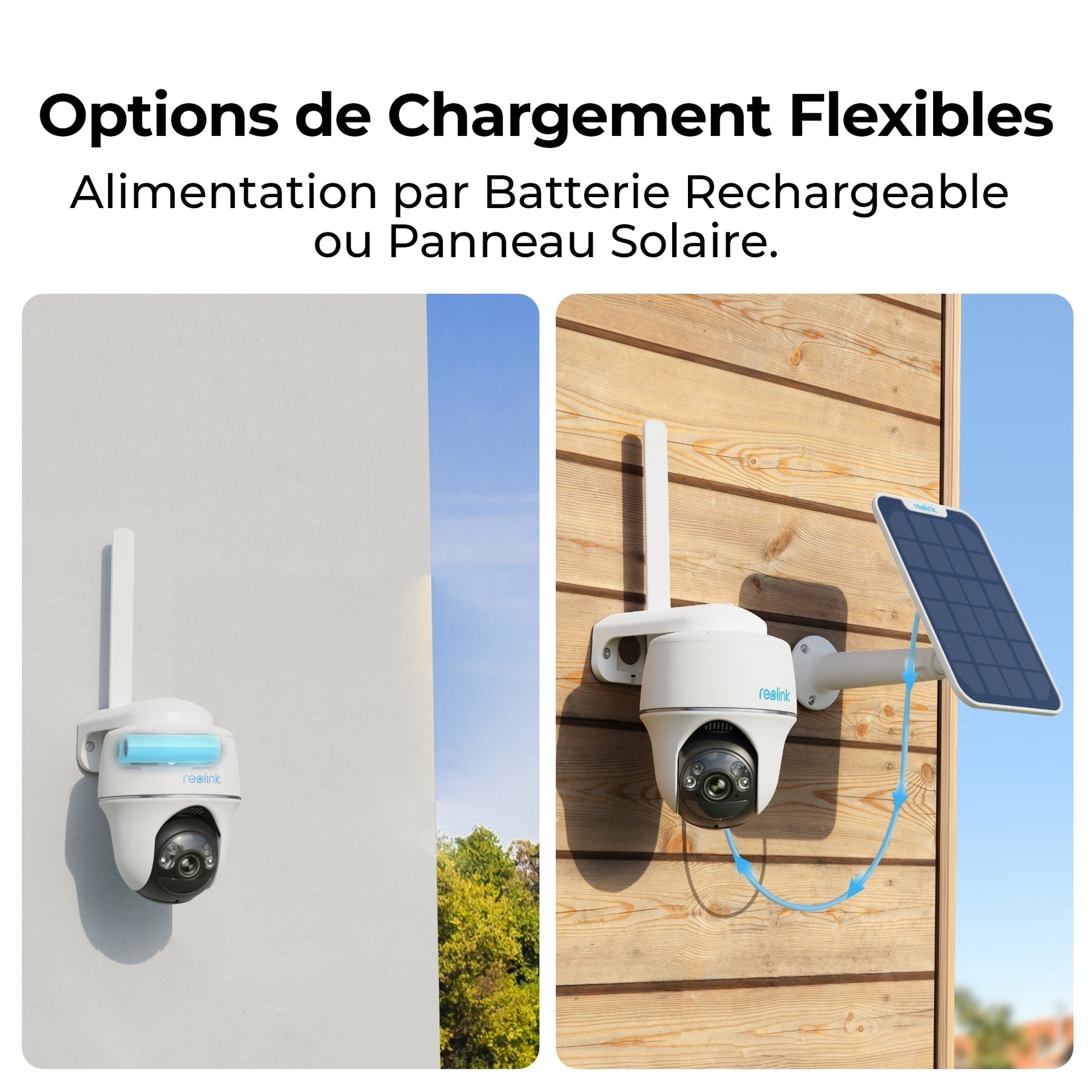 REOLINK G430 – Caméra de surveillance 4MP Pan-Tilt 4G LTE – Blanche – Avec panneau solaire