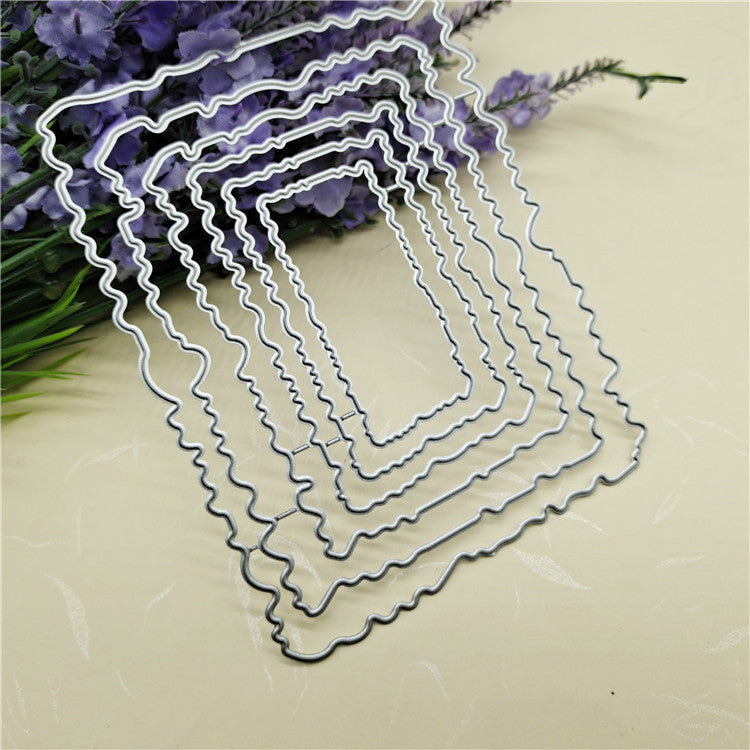 1 Set de Dies de Découpe pour Cadres Rectangulaires Dies en Métal pour Décoration et Création de Papier DIY Masque de Création pour Scrapbooking et Fabrication de Cartes