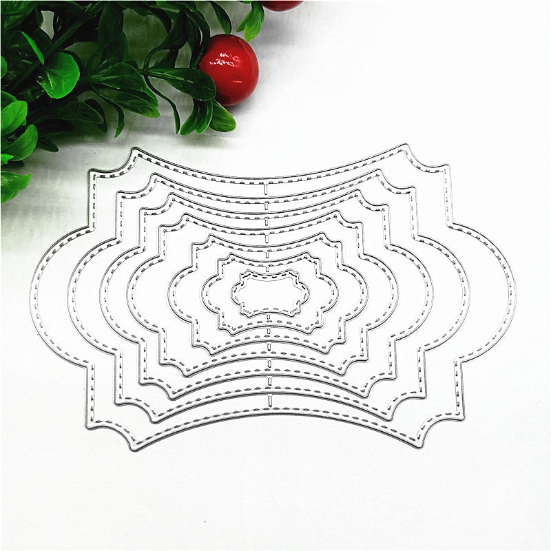 Ciseaux à Découper Métalliques pour Cadre Polygonaux Ciseaux de Découpe Ciseaux à Découper pour Pratique DIY Album de Scrapbooking Ciseaux à Découper