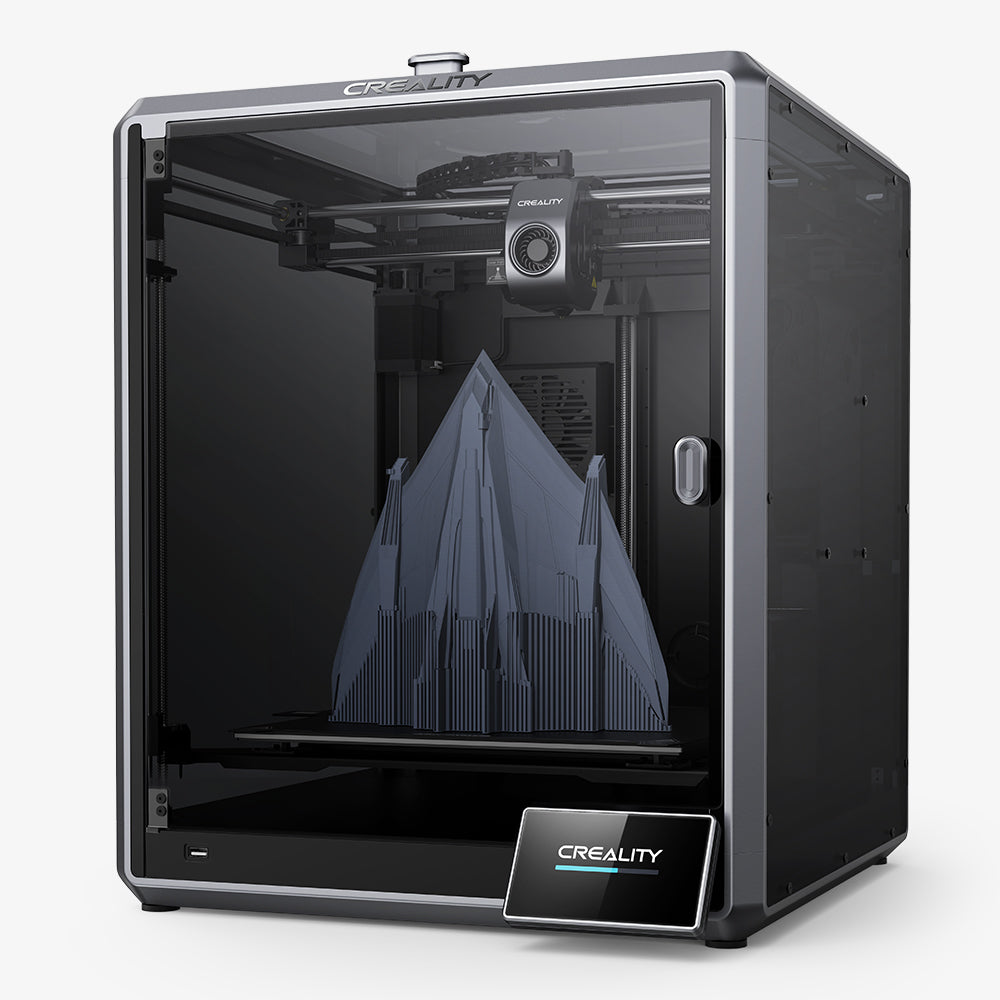 &Creality K1 MAX Imprimante 3D 600 mm/s, Buse à Haute Température 300 °C, Double Extrudeur Direct, Double Axe Z, Cadre Stable, Nivellement Automatique Mains Libres, Volume d'Impression 3030 x 30 cm