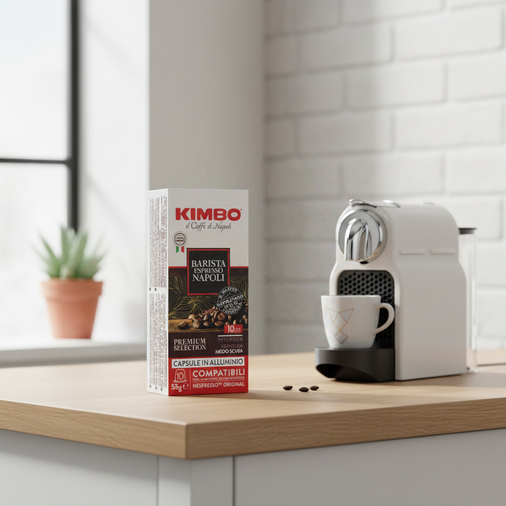 KIMBO Café en capsules ESPRESSO BARISTA NAPOLI, Intensité 10/13, compatibles Nespresso - 10 capsules, 55g