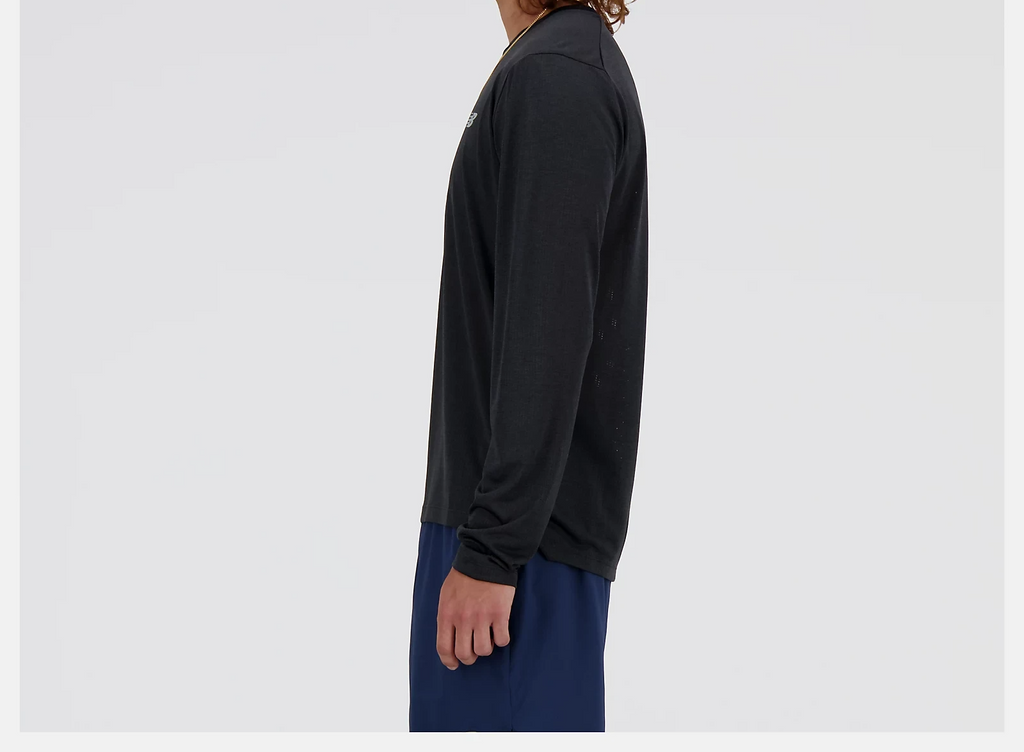 New Balance T-shirt de sport manches longues MT BK Noir
