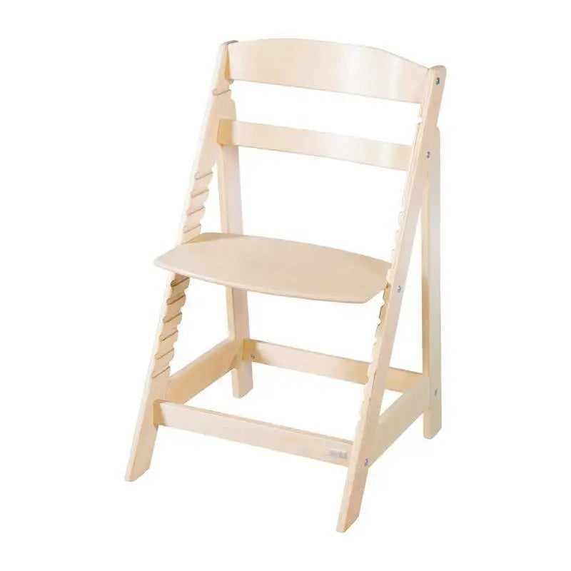 roba Chaise haute pour bébé Sit Up Flex - Chaise haute en bois extensible - Chaise haute réglable avec barre de sécurité - dès 6 mois jusqu'à 70 kg - Naturel