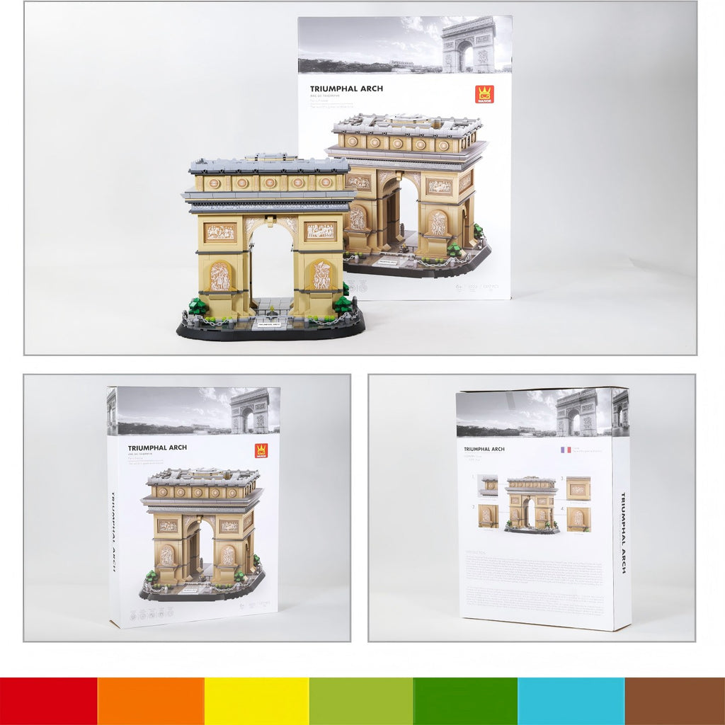 WANGE Arc de Triomphe-Paris, France 1377 Pièces Ensemble de Blocs de Construction pour Bâtisseurs Amateurs