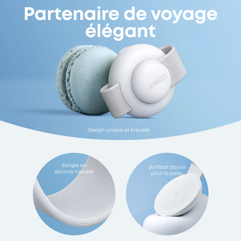 Anker MagGo station de charge sans fil 3 en 1, compatible MagSafe, certifiée Qi2 15W, chargeur de voyage pliable, pour iPhone 17/16/15/14, AirPods, Apple Watch (chargeur USB-C inclus)