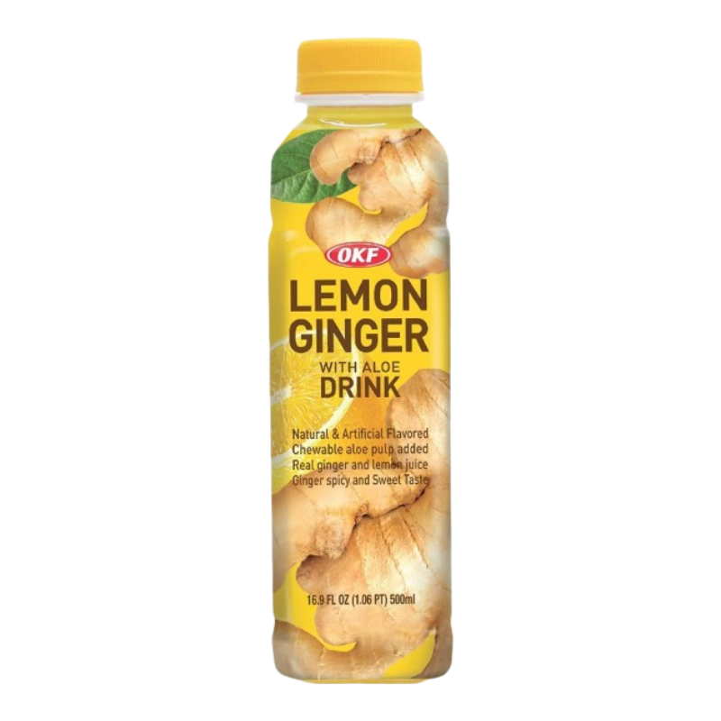 OKF Boisson à l'aloe vera saveur citron et gingembre - 500 ml