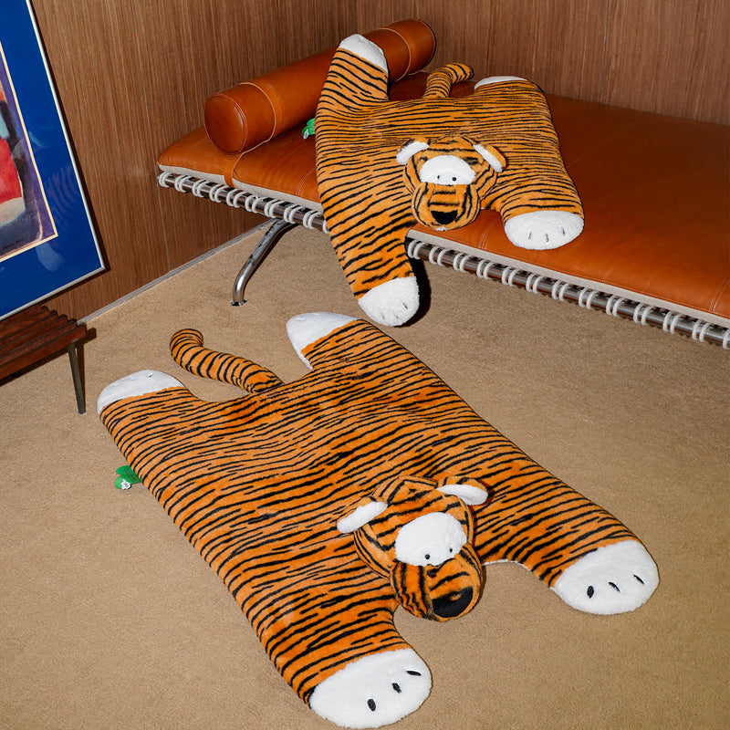 zeze Tiger Downhill Tapis multifonction en forme de tigre - Taille XL
