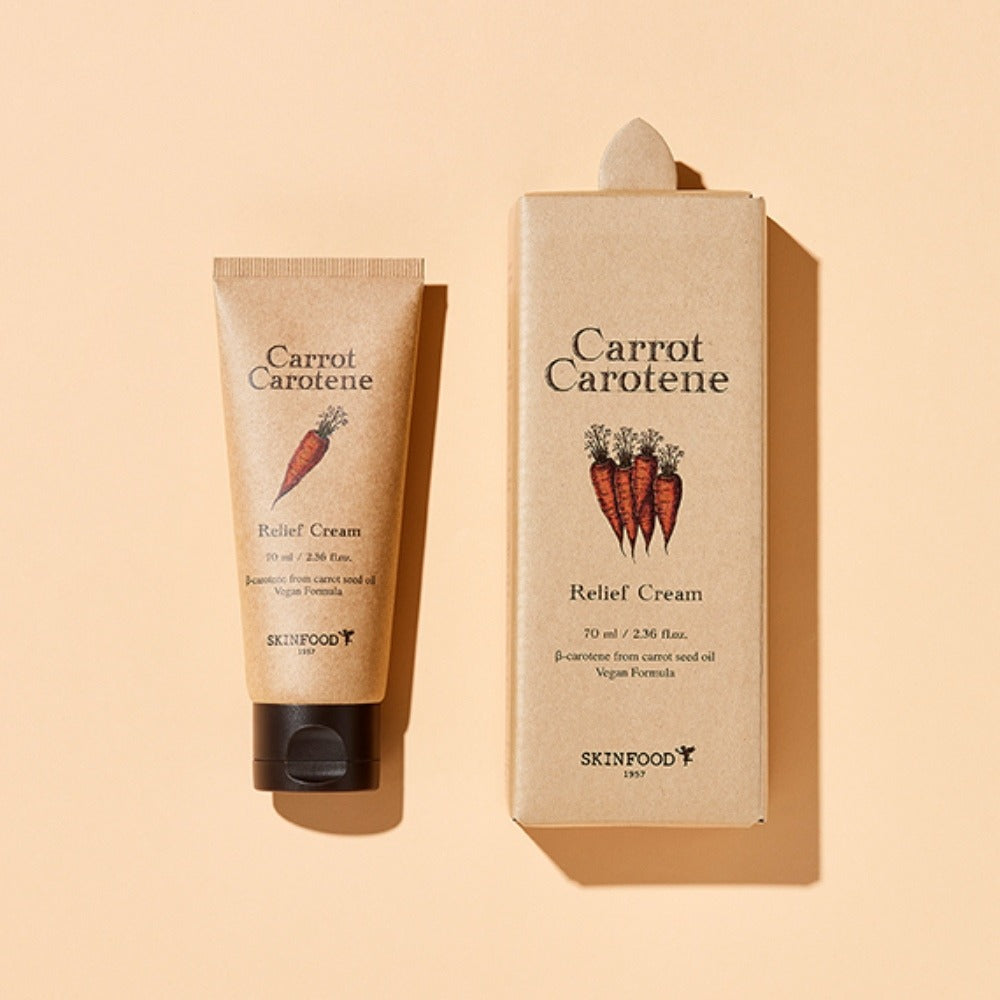 SKINFOOD Crème Apaisante Carotte Carotène (Bêta-Carotène à Base d'Huile de Graines de Carotte) 70 ml