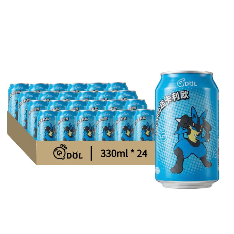 QDOL Pokémon Eau Pétillante Mocktail sans Alcool - Saveur Mint Julep, 330 ml x 24 canettes