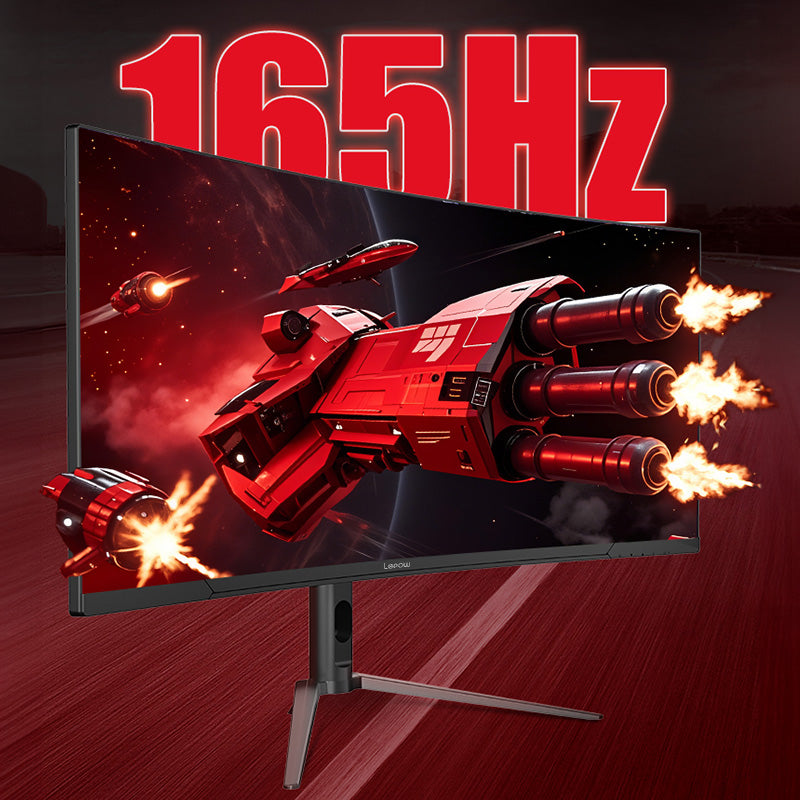 Lepow Moniteur de jeu incurvé ultra-large 34" avec taux de rafraîchissement de 165 Hz et résolution 3440 × 1440