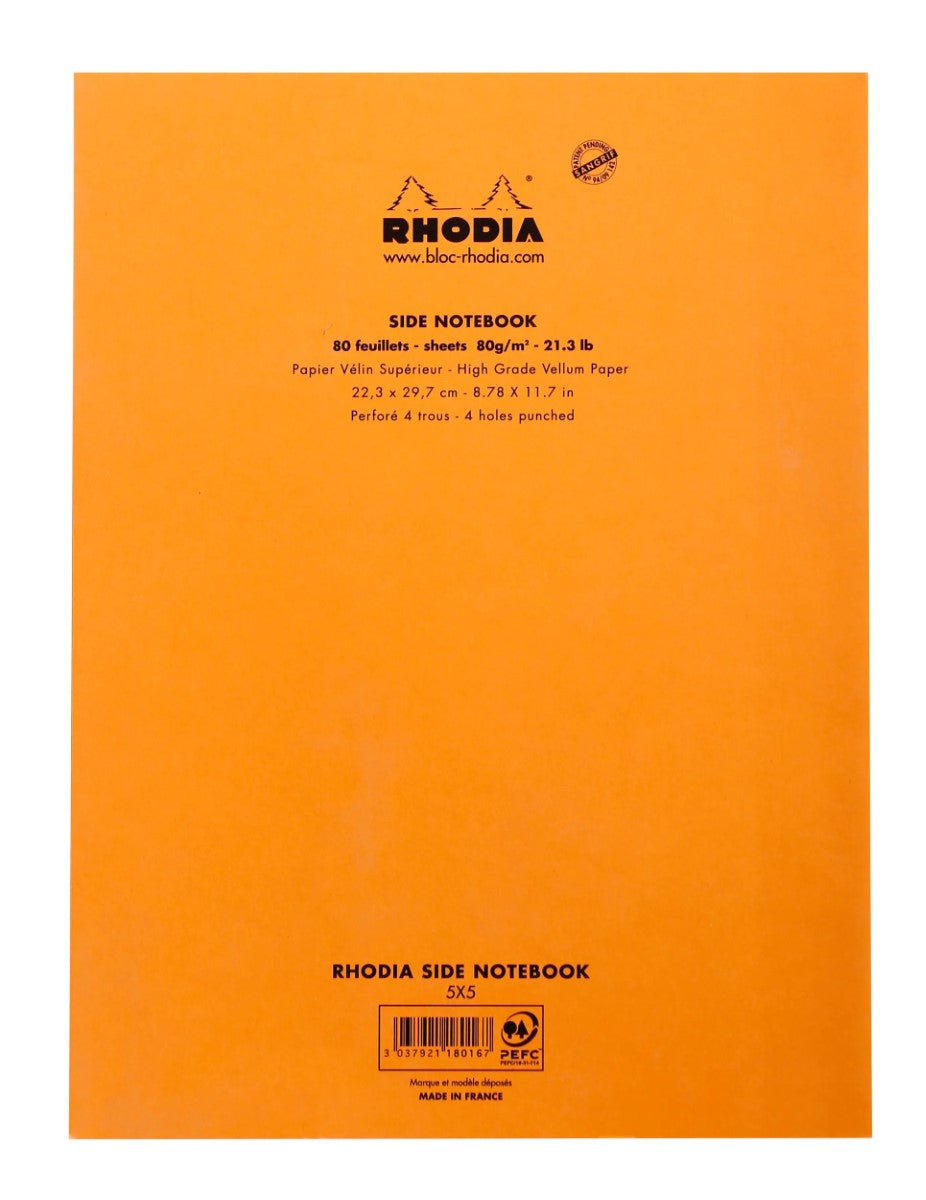 Rhodia Bloc-Notes Agrafé sur le Côté Lot de 3 80 Feuilles Chacun
