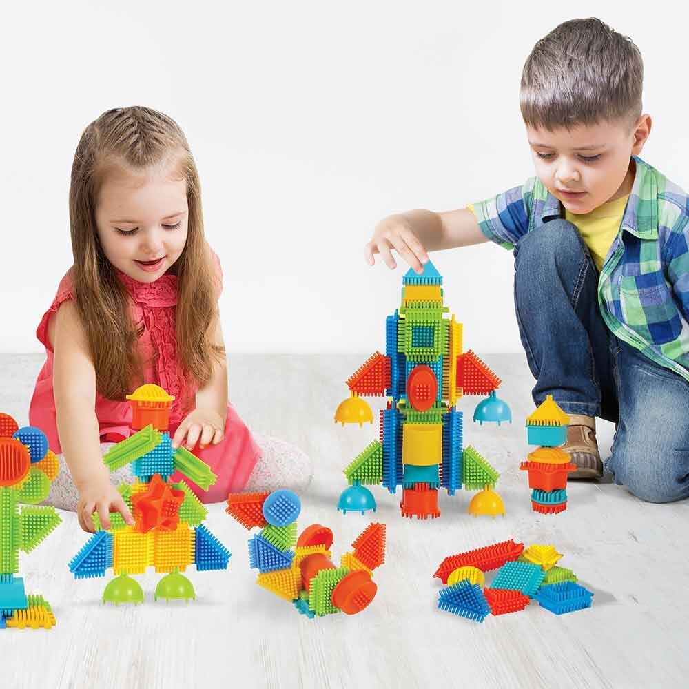 Bloko - Baril de rangement 100 pièces asst Rose, bleu, vert