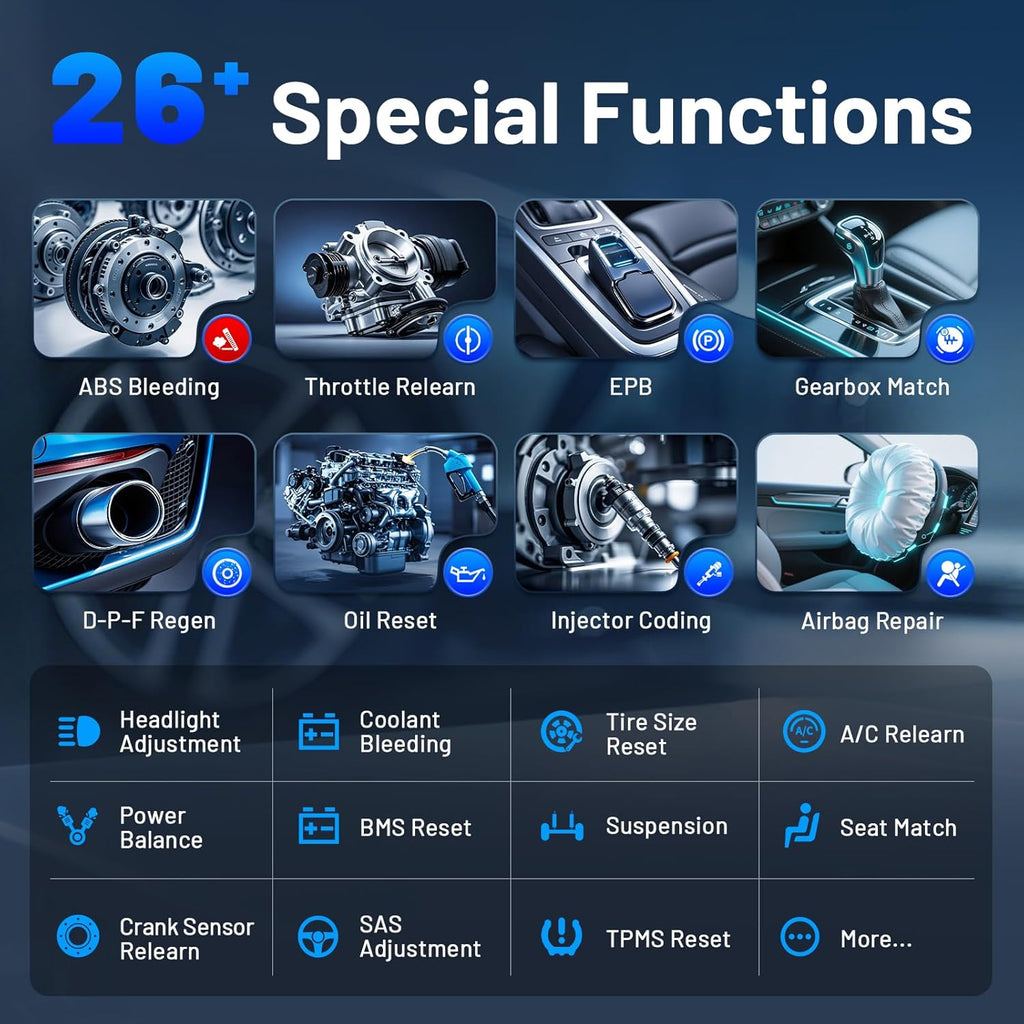 xtool A30M V2.0 Scanner OBD2 Outil de Diagnostic, 26 Réinitialisations, Tous Systèmes | Outil de Scan Bidirectionnel Bluetooth