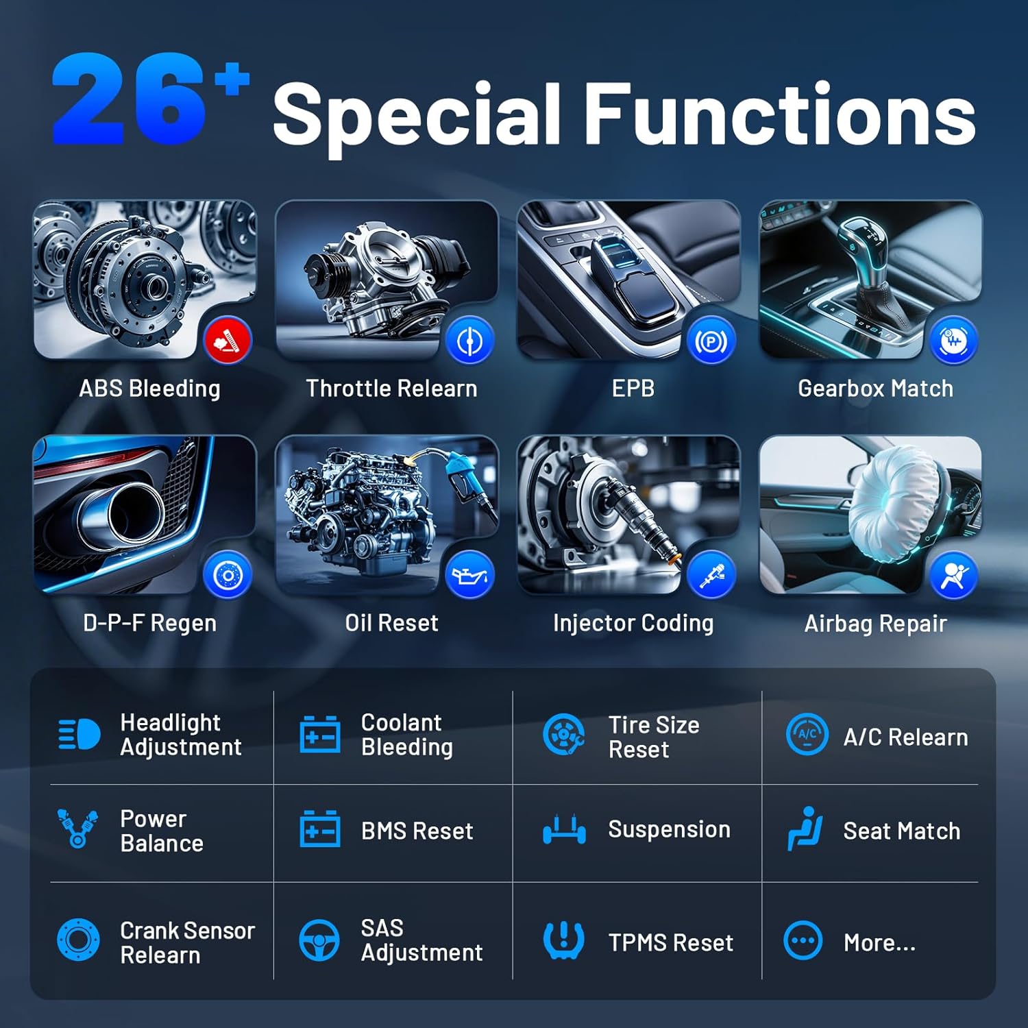xtool A30M V2.0 Scanner OBD2 Outil de Diagnostic, 26 Réinitialisations, Tous Systèmes | Outil de Scan Bidirectionnel Bluetooth
