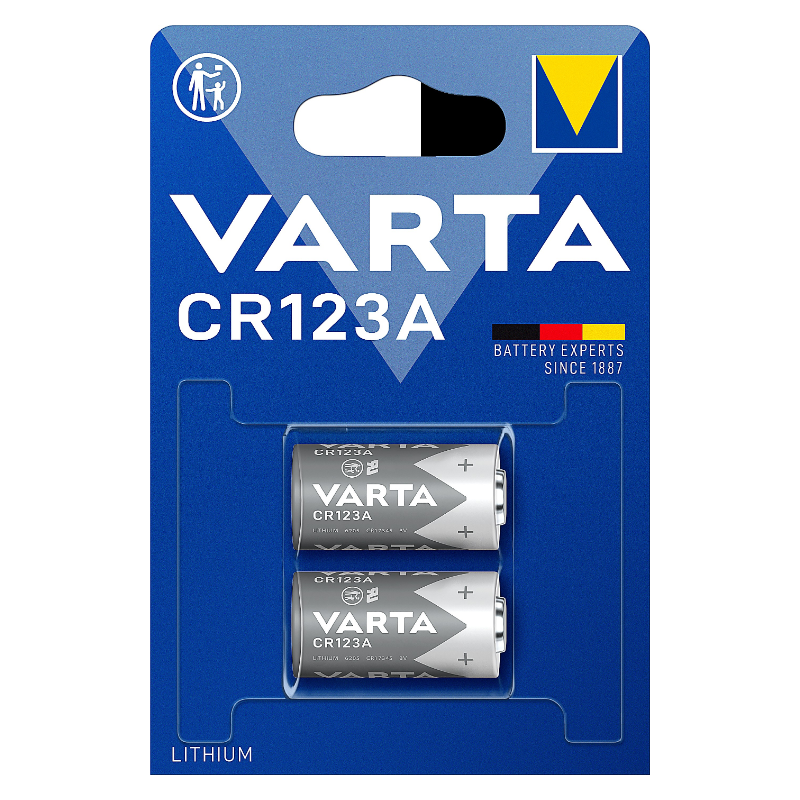 VARTA PILE LITHIUM CR123 x 2