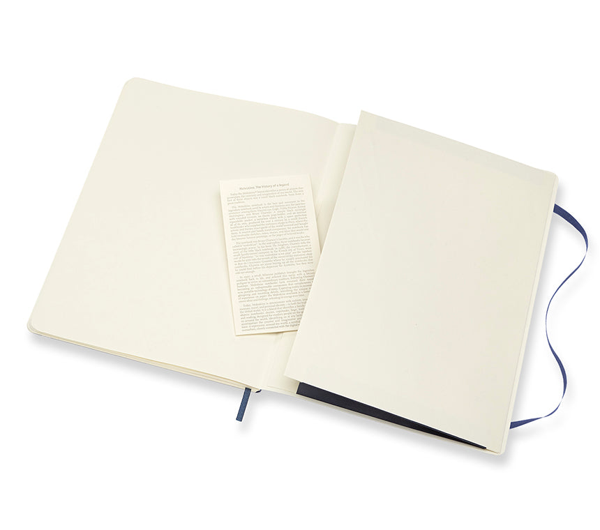MOLESKINE Carnet Classique - Très Grand Format Bleu Saphir Pages Blanches
