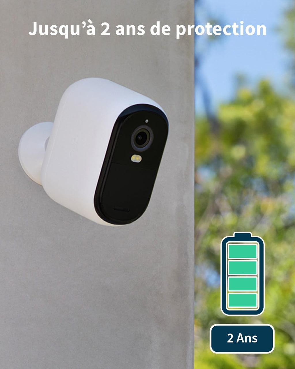 ARLO Pack Maison Protégée : Caméras d'extérieur HD Arlo Essential2 XL, pack de 2 + sonnette vidéo sans fil Arlo Essential HD, blanc