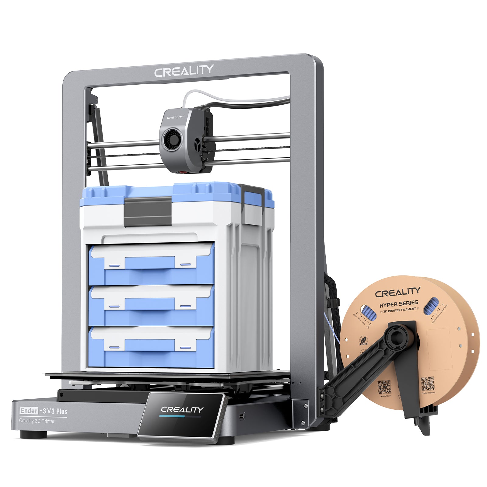 Creality Ender-3 V3 Plus Imprimante 3D CoreXZ 600 mm/s Nivellement automatique Extrudeuse à entraînement direct 300 x 300 x 330 mm
