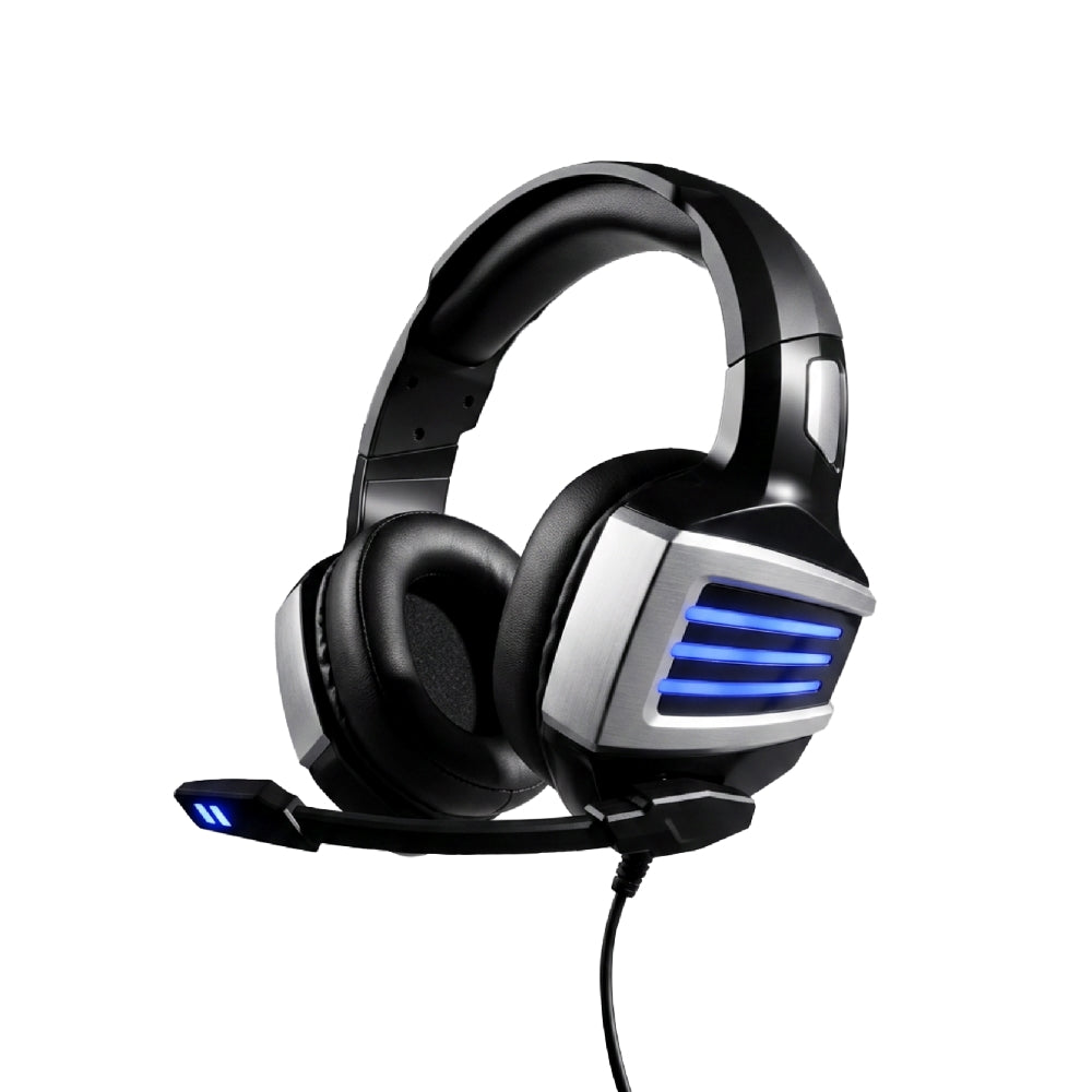 Siukie Casque gaming L200 Filaire USB + Jack 3,5 mm Lumière bleue