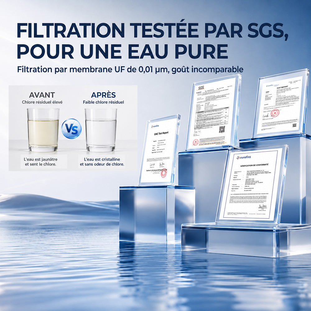ROUNY Filtre de remplacement P1-UF, compatible avec le purificateur d'eau de bureau Pure 1, tige en carbone et membrane d'ultrafiltration UF