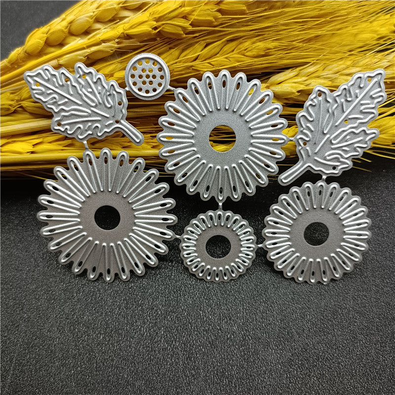 WhereHike Fournitures pour création de cartes, Matrices de découpe pour loisirs créatifs, Matrices de découpe en métal tournesols, Pochoirs pour scrapbooking, album, tamponnage