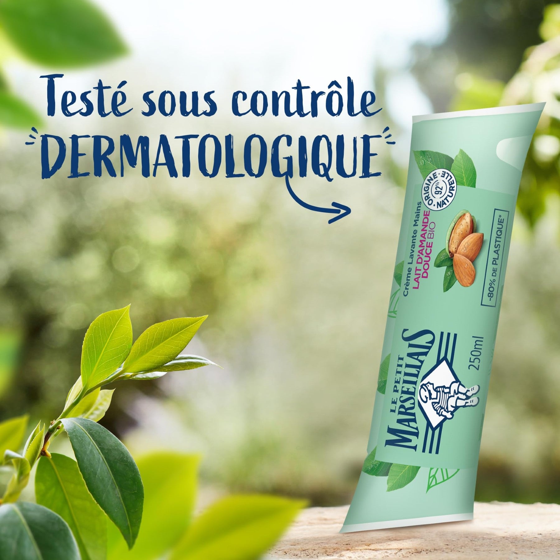 Le Petit Marseillais Crème Lavante pour les Mains, Lait d'Amande Douce, Recharge, 250 ml