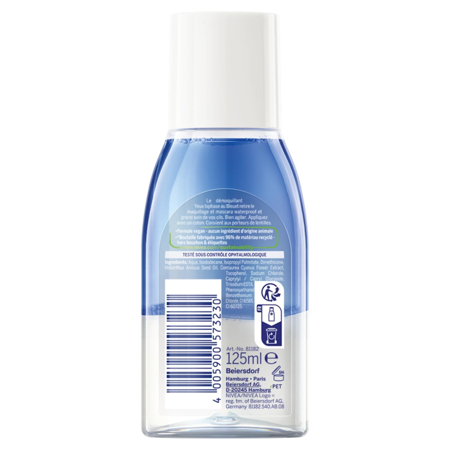 NIVEA Démaquillant Yeux Bi-Phase Waterproof 125 ml