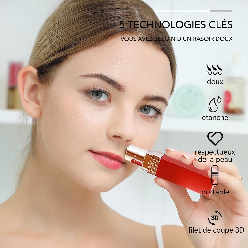 K·SKIN KD505 Épilateur pour femmes/Tondeuse féminine, conception légère et portable, alimentation par pile AA, coupe précise pour plusieurs zones, outil de soins personnels quotidiens