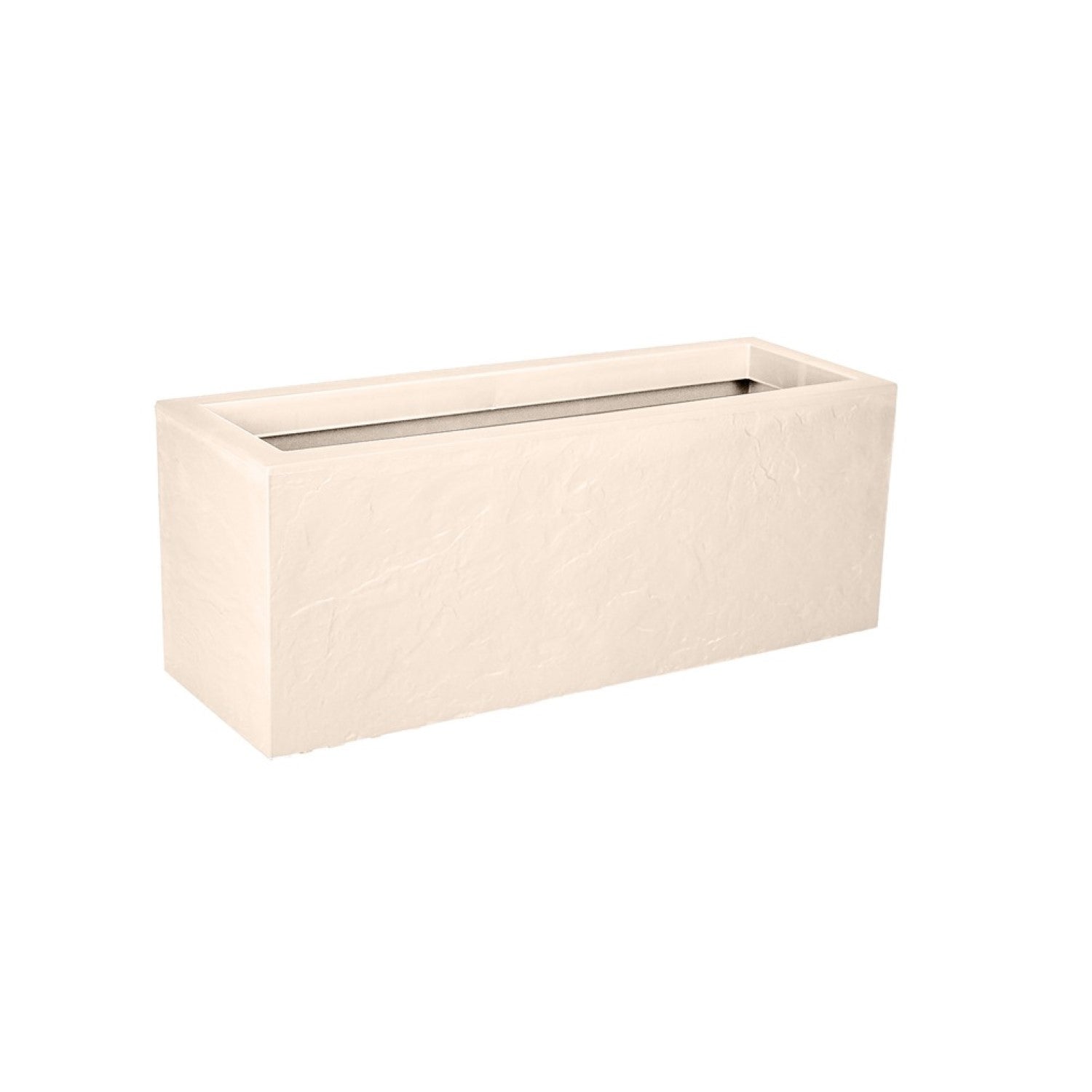 EDA Balconnière VOLCANIA UP Beige Calcaire Avec zone de rétention d'eau Dim. 59 x 19,5 x 22,8 cm - Volume 25 L