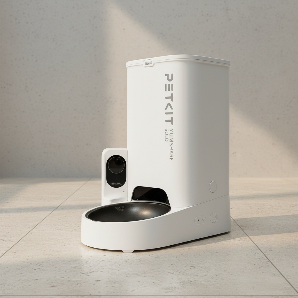 PETKIT Distributeur automatique pour chat avec caméra 1080P HD Fonction IA YumShare Solo