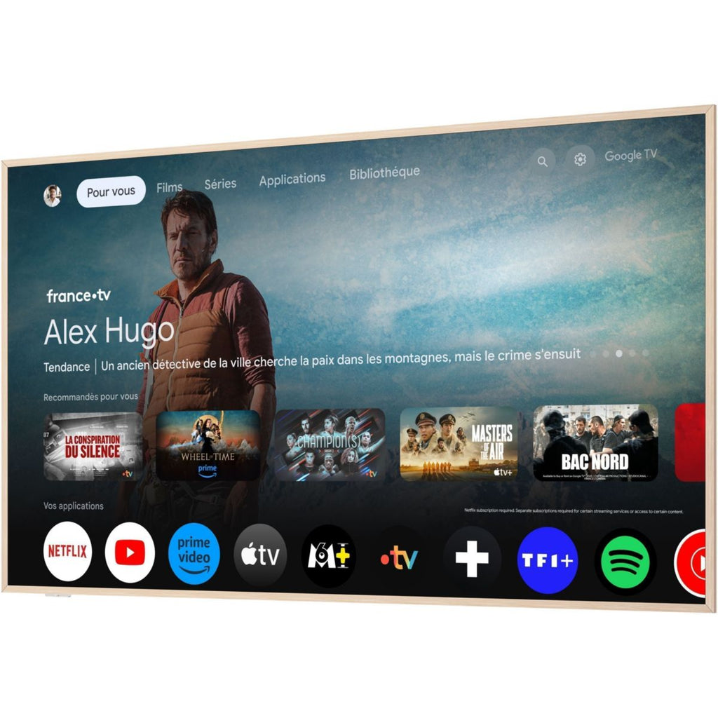 TCL QLED Pro 55A300W NXTVISION 55" 4K UHD TV LED en aluminium brossé