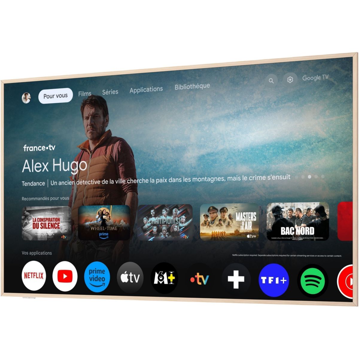 TCL QLED Pro 55A300W NXTVISION 55" 4K UHD TV LED en aluminium brossé