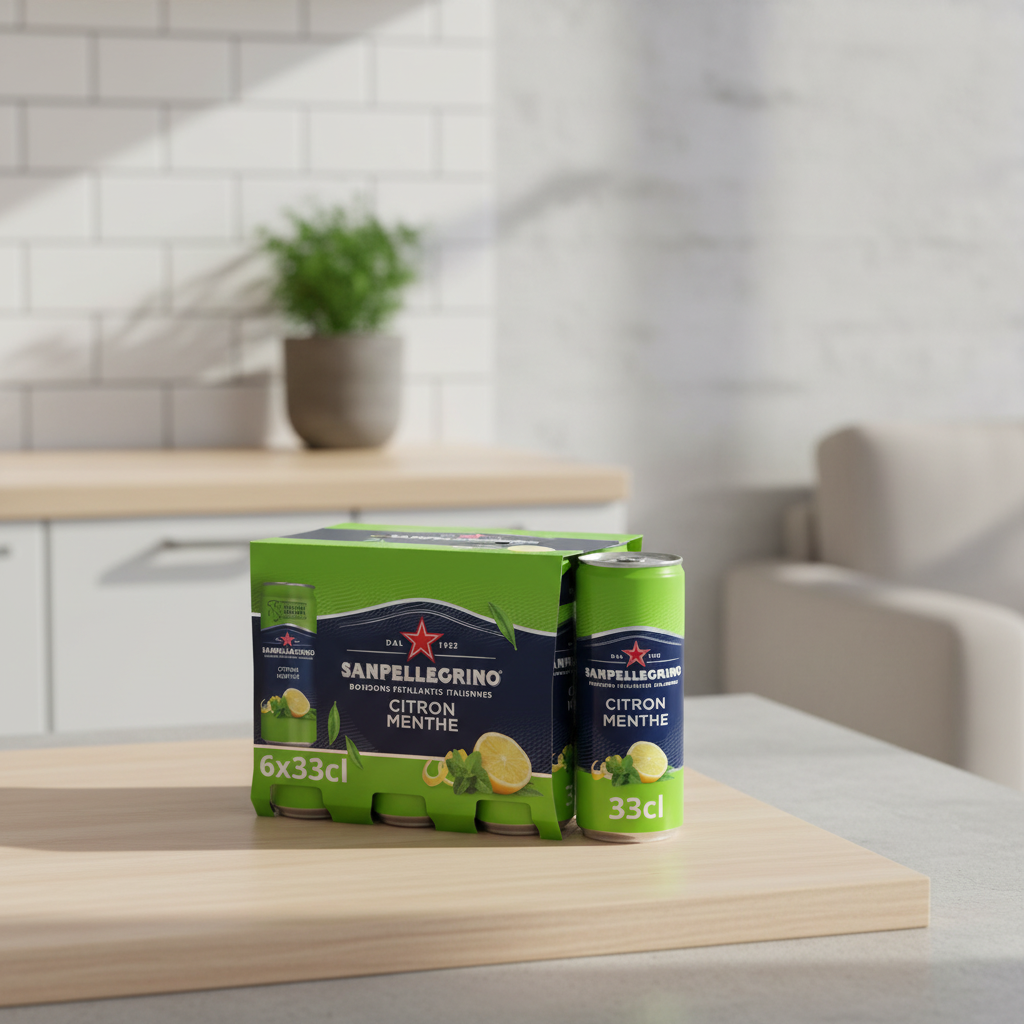 SAN PELLEGRINO Canettes fines Citron & Menthe 6 x 33 cl