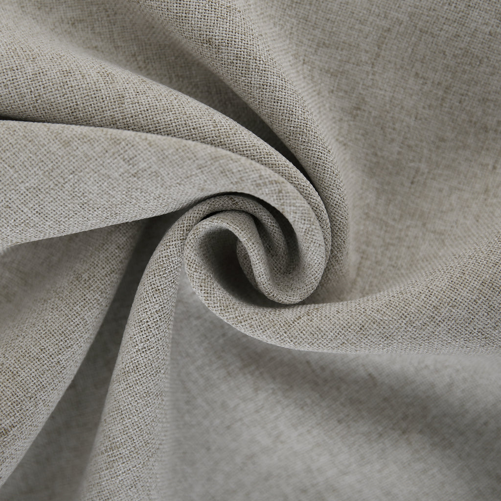 Deconovo Housse de coussin en tissu aspect lin, gris clair, 50 x 50 cm, 1 pièce