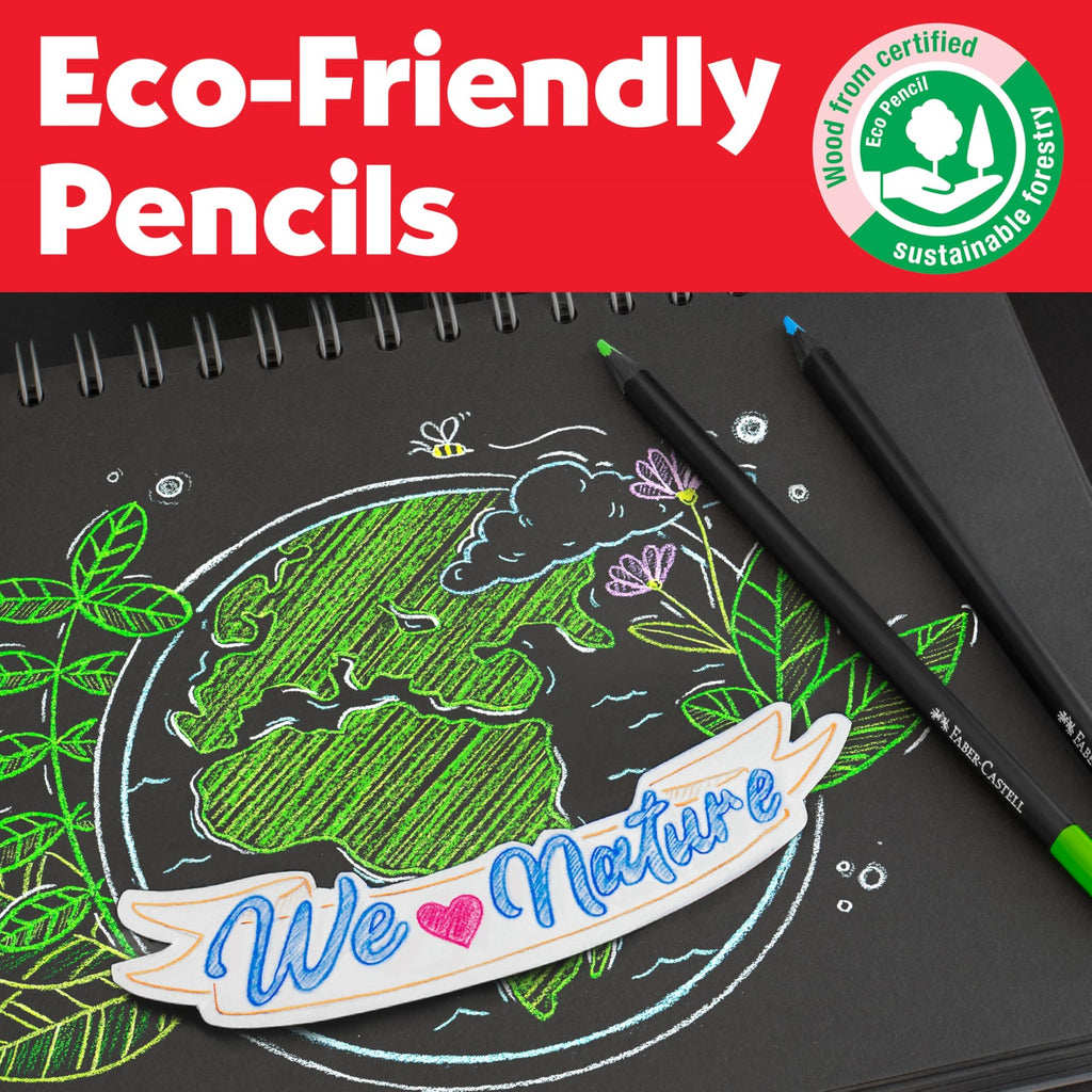 Faber-Castell Crayons métalliques Black Edition - Lot de 12
